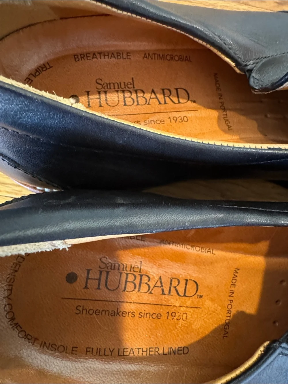 Samuel Hubbard Men's Black Leather Slip-On Dress Loafers